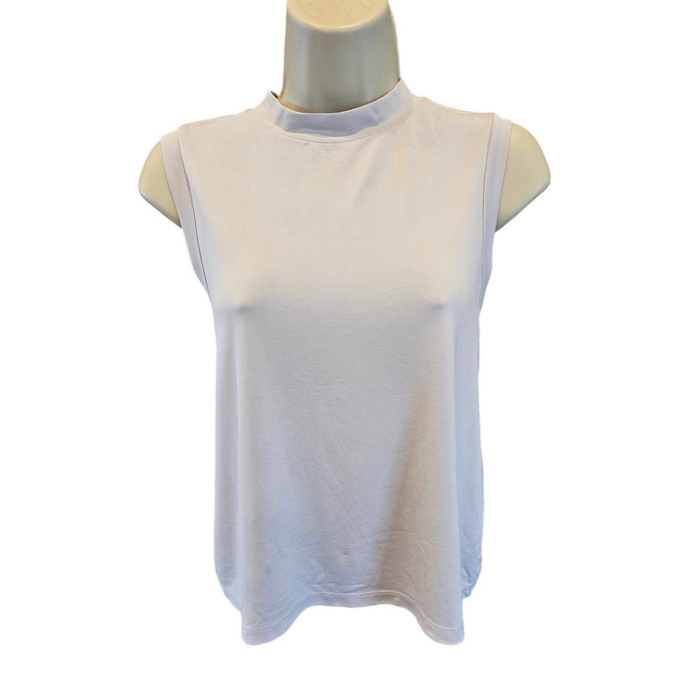 Madewell size S light lilac purple midi tank top EUC mid drift tee Summer ^